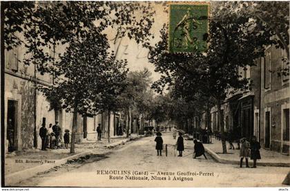 CPA REMOULINS - Avenue Geoffroi-Perret-Route Nationale NIMES (458975)