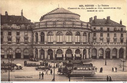 Carte  Postale  ancienne de RENNES - Théatre