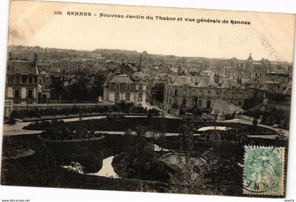 CPA RENNES-Nouveau Jardin du Thabor et vue générale de RENNES (265209)