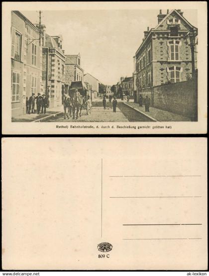 Rethel Rethel Bahnhofstraße, Beschießung 1. Weltkrieg Grande Guerre I. 1915