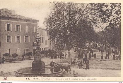 CPA Revel Fontaine des 3 Graces et la Promenade