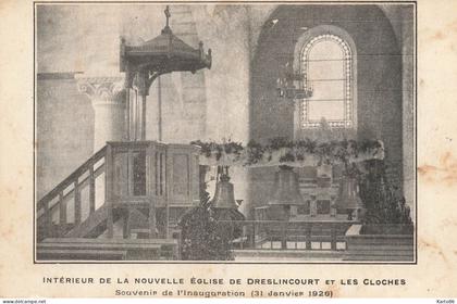 ribécourt dreslincourt * souvenir de l'inauguration 31 janvier 1926 , intérieur de la nouvelle église et les cloches