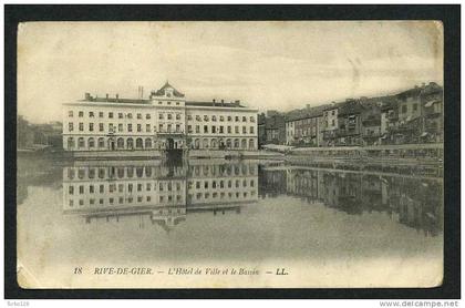 42 -   18- RIVE-DE-GIER Hôtel-de-Ville et le Bassin.