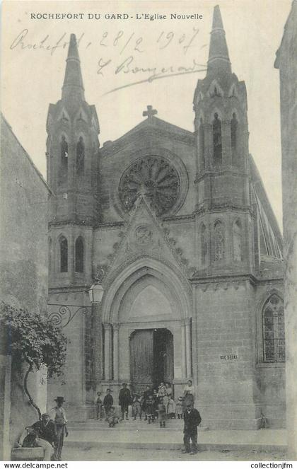 CPA FRANCE 30 "Rochefort du Gard, L'église".