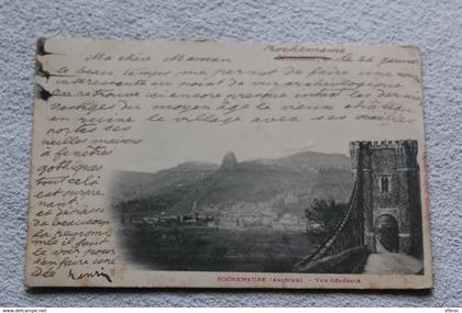 Cpa 1902, Rochemaure, vue générale, Ardèche 07