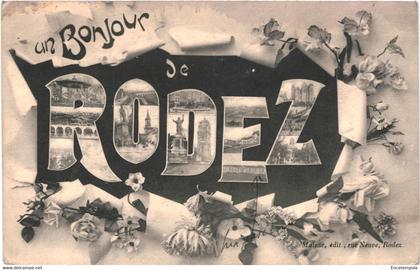 CPA- Carte Postale -France-  Rodez- Bonjour de   Rodez-1911 -VM43123+