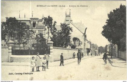 Carte Postale Ancienne de ROMILLY SUR SEINE-Avenue du Château