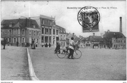 Carte Postale Ancienne de ROMILLY SUR SEINE-Place de l'Union