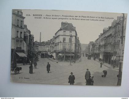 CPA  Rouen  Place Saint-Sever - St-Sever Perspectives sur la place St-Sever et la Rue Lafayette