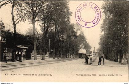 CPA AK RUEIL Station de la Malmaison TRAM VAPEUR  (977446)