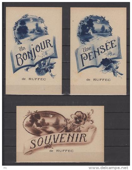 16 - Ruffec - Joli lot de 6 cartes Fantaisie