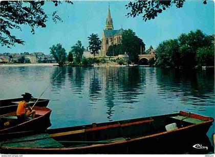 72 - Sablé sur Sarthe - L'église sur les bords de la Sarthe - Flamme Postale de Sablé sur Sarthe - CPM - Voir Scans Rect