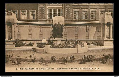 59 - Saint Amand les Eaux - Monument aux Morts 1914-1918 - CPA - Voir Scans Recto-Verso