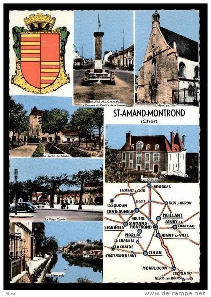 18 Saint-Amand-Montrond multi vue blason D18D K18197K C18197C RH080458