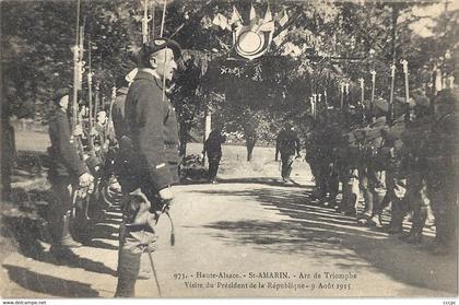 CPA Saint-Amarin Arc de Triomphe Visite du Président de la République Août 1915