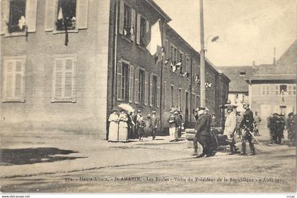 CPA Saint-Amarin Les Ecoles Visite du Président de la République Août 1915