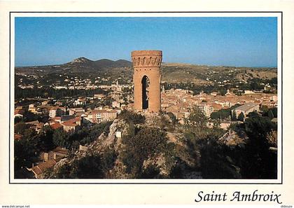 30 - Saint Ambroix - La tour Gisquet dominant la ville - Flamme Postale de Saint Ambroix - CPM - Voir Scans Recto-Verso