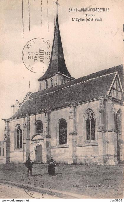 SAINT-AUBIN-d'ECROSVILLE (Eure) - L'Eglise (côté Sud)