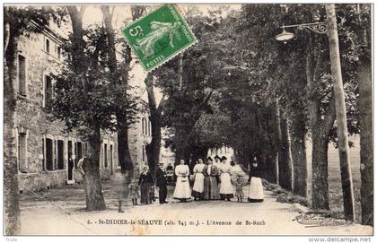 SAINT-DIDIER-EN-VELAY (SAINT-DIDIER-LA-SEAUVE) L'AVENUE SAINT-ROCHE ANIMEE