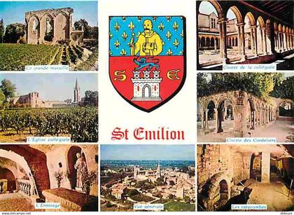 33 - Saint Emilion - Multivues - Blasons - CPM - Voir Scans Recto-Verso