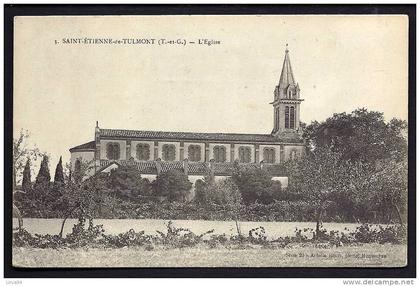 CPA  ANCIENNE- FRANCE- ST-ETIENNE-DE-TULMONT (82)- L'EGLISE ROMANE EN GROS PLAN