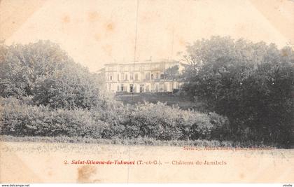 PIE.LOT CH -19-4618  : SAINT ETIENNE DE TULMONT  CHATEAU DE JAMBELS.