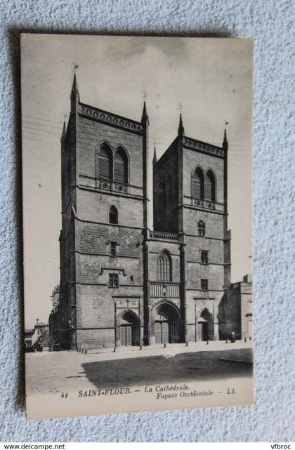 Saint Flour, la cathédrale, façade occidentale, Cantal 15