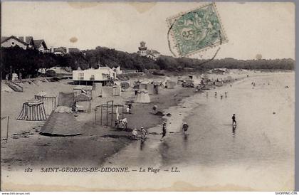 17 - Saint-Georges-de-Didonne - la plage - Voyagé - Dos divisé...