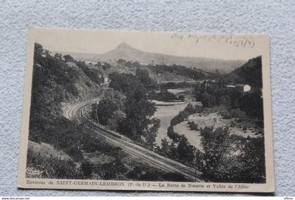 Cpa 1943, Saint Germain Lembron, la butte de Nonette et vallée de l'Allier, Puy de Dôme 63