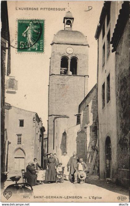 CPA SAINT-GERMAIN-LEMBRON L'Eglise (1254910)