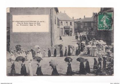 Saint-Gervais-d'Auvergne, fête de Notre-Dame de Pitié, la procession dans la ville, éd. A. Michel