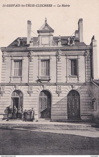 carte 1920 SAINT GERVAIS LES TROIS CLOCHERS / LA MAIRIE