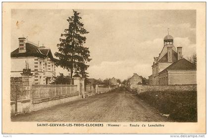 Dép 86 - St Gervais les Trois Clochers - Saint Gervais les Trois Clochers - Route de Lencloitre - état