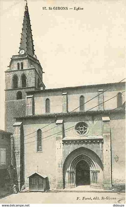 09 - Saint Girons - L'Eglise - CPA - Voir Scans Recto-Verso