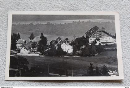 G370, Cpsm, Saint Hilaire du Touvet, l'église, la gare supérieure et le chalet sncf, Isère 38