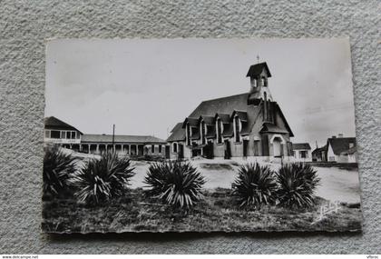 Cpsm, Saint Jean de Monts, plage des Demoiselles, la chapelle, Vendée 85