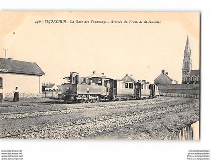 CPA 44 St Saint Joachim la gare et le train tramway