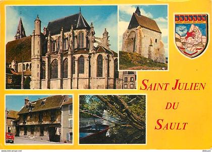 89 - Saint Julien du Sault - Multivues - Blasons - CPM - Voir Scans Recto-Verso