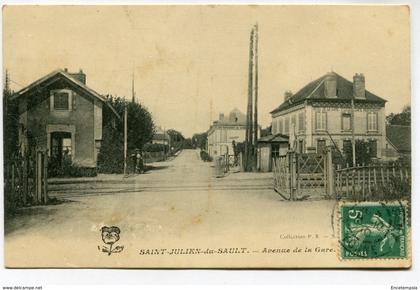 CPA - Carte Postale - France - Saint Julien du Sault - Avenue de la Gare (D12977)