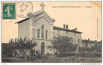 rhone - ref 701 - saint laurent de chamousset - st laurent de chamousset - l hopital - carte bon etat -