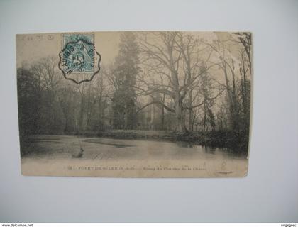 Carte  Forêt de Saint-Leu St-Leu  (S-&-O) Etang du Château de la Chasse 1907