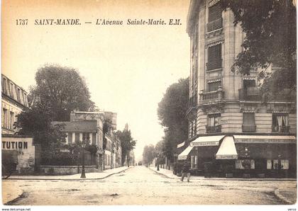 Carte Postale ANCIENNE de SAINT  MANDE - Avenue Sainte MARIE