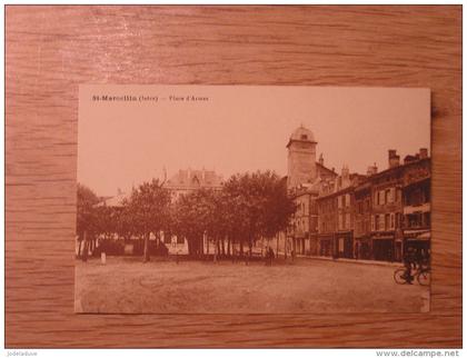 St Marcellin Place d´ Armes Animée  Isère 38 CPA Post Card Carte Postale France