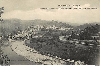 - ardeche -ref- 607 - saint martin de valamas - st martin de valamas - vue panoramique - vallee de l eyrieux -