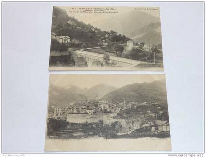 LOT DE 2 CARTES SAINT-MARTIN-VESUBIE STATION ESTIVALE ET TOURISTIQUE - 04 - 06 ALPES MARITIMES