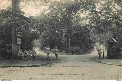 94 - Saint Maur des Fosses - Camp de Saint Maur - Entrée du Camp - Animée - Militaria - CPA - Voir Scans Recto-Verso