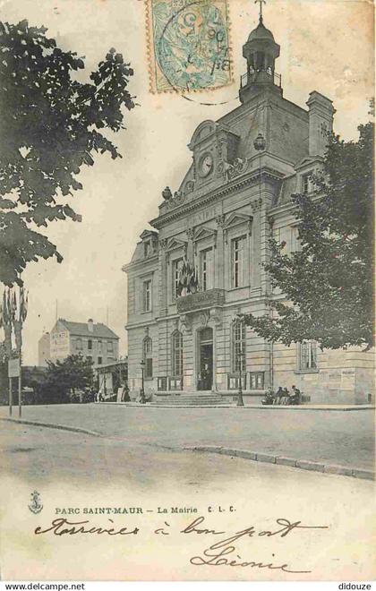 94 - Saint Maur des Fosses - Parc Saint Maur - La Mairie - Animée - Précurseur - CPA - Oblitération de 1906 - Voir Scans