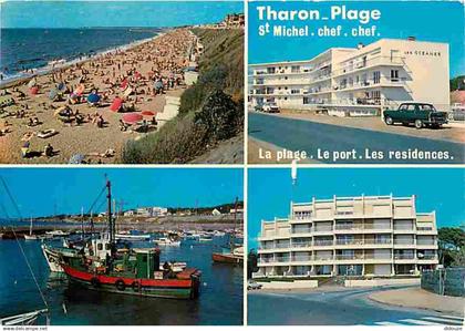 44 - Tharon Plage Saint Michel Chef Chef - Multivues - Automobiles - Plage - Bateaux - CPM - Voir Scans Recto-Verso