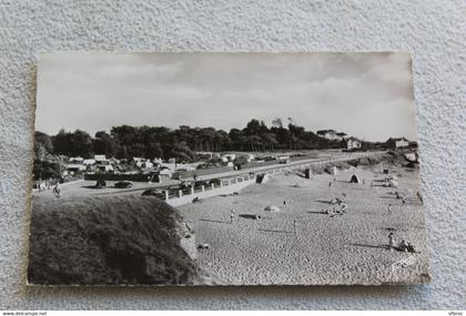 Cpsm 1957, saint Michel Chef Chef, le boulevard, la plage et le camp de camping, Loire atlantique 44