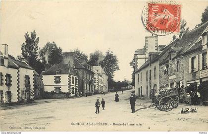 SAINT NICOLAS DU PELEM - Route de Lanrivain.